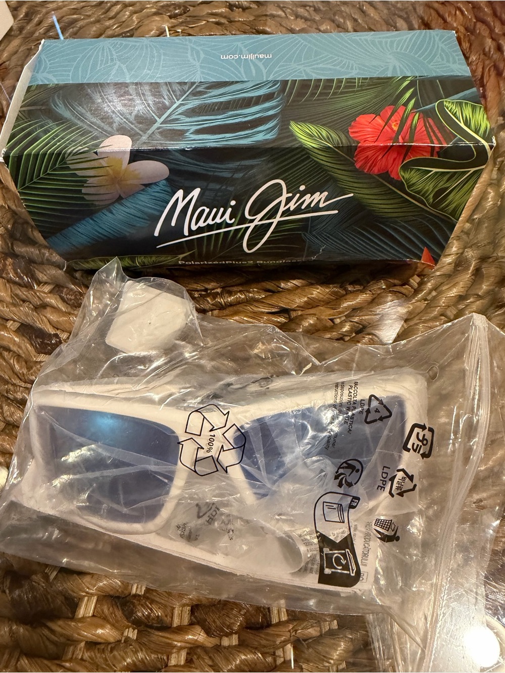 Maui Jim Keha B663-05 Matte White Blue Hawaii Polarized